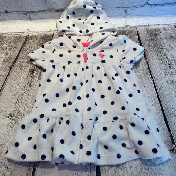 CARTER’S Girl’s Terry Cloth Full Zip with Hood Beach Cover Up / Size: 3 Months - Picture 1 of 5